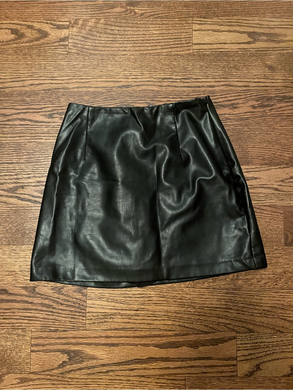 Abercrombie & Fitch Black Faux Leather Mini Skirt